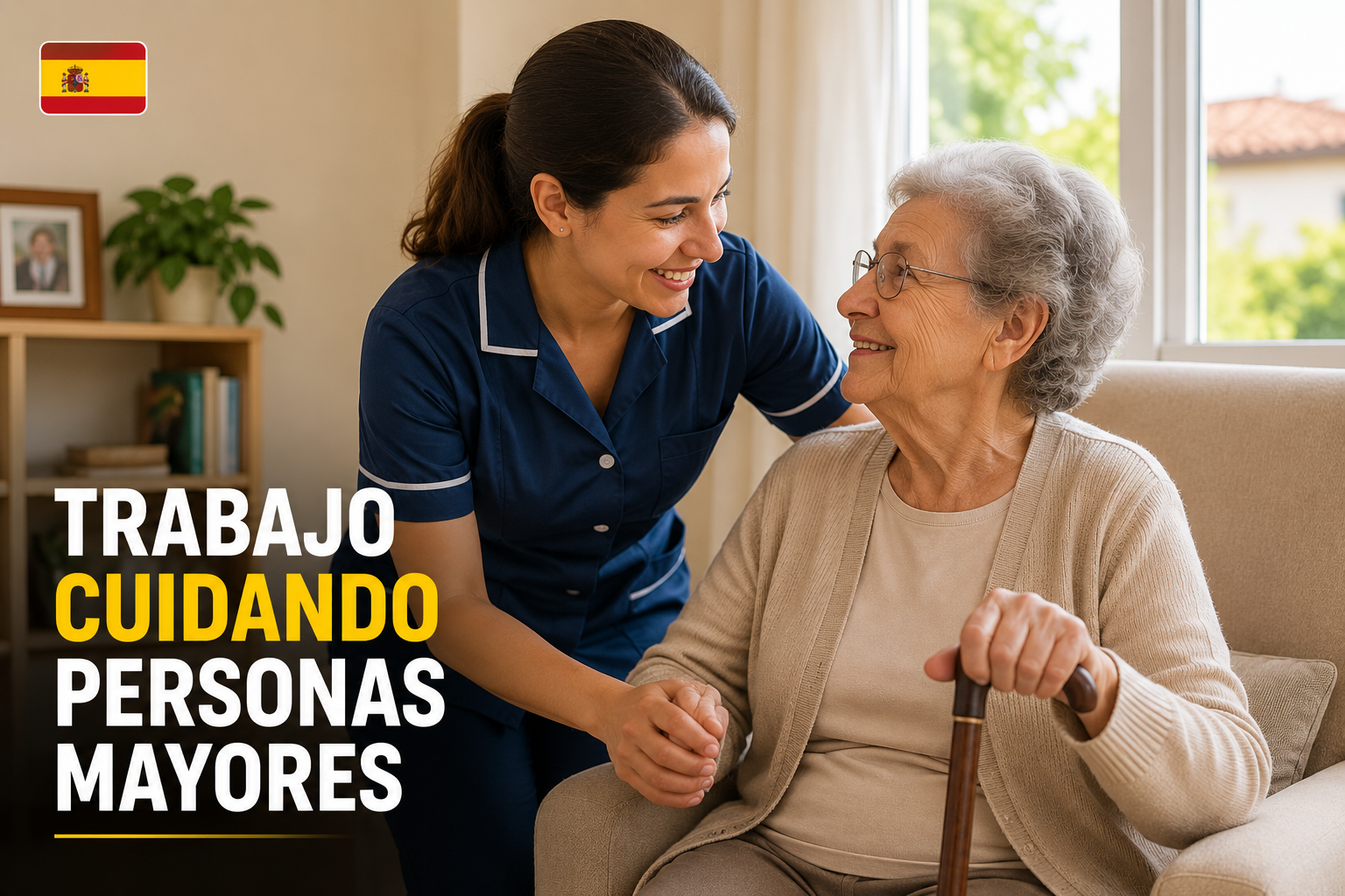 Trabajo cuidando personas mayores en España